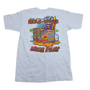 Senor Lopez Less Work More Play Men's Single Stitch Vintage T Shirt Size L